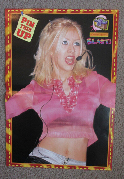 CHRISTINA AGUILERA / BACKSTREET BOYS 11"X15.5" 2 SIDED MAGAZINE POSTER CTM-8