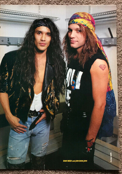 DAN REED & JON BON JOVI - 1990 Full page UK magazine poster