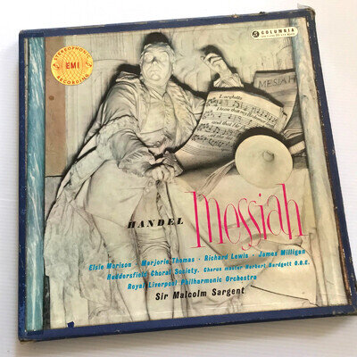 SAX 2308-2310 Handel Messiah Malcolm Sargent 1959 ED1 3LP Box Set Columbia *WR