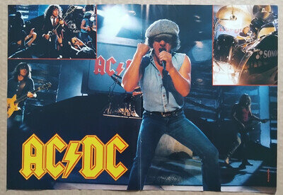 AC/DC Kerrang! Double-Sided Poster 1988