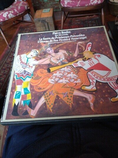 CBS Masterworks Pierre Boulez Igor Stravinsky Firebird Petrushka Vinyl Record