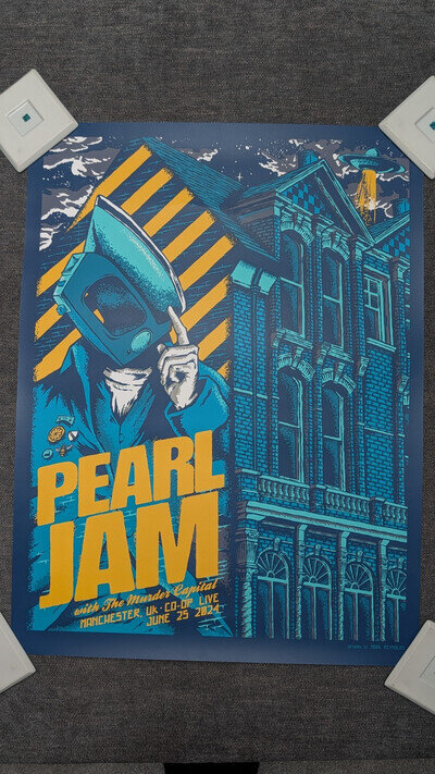 Pearl Jam - Official Tour Poster Manchester - Co-Op Live, Tue 25th June 2024