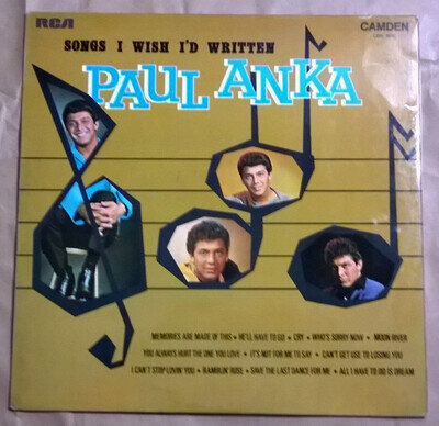 PAUL ANKA Songs I Wish I'd Written Vinyl 1970 Stereo Record LP Album 33 CDS 1070