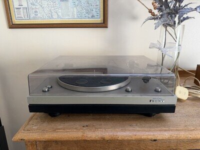 Vintage Sony PS-1450 Belt Drive Stereo Turntable Record Player Japan - WORKING