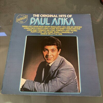 Paul Anka - The Original Hits Of Paul Anka - CBS 12" VINYL ALBUM LP RECORD