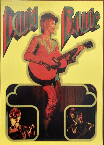 David Bowie Ziggy poster - very nice live concert photo 1972 A3 size new design