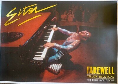 Elton John Poster Farewell Yellow Brick Road Final Tour 18x24 Lithograph