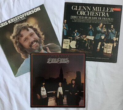 Collection of 3X Vinyl LPs - Glen Miller, Kris Kristofferson & BeeGees