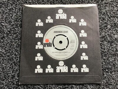 AMANDA LEAR - BLOOD AND HONEY 1977 UK SINGLE ARIOLA ARO 103 EXCELLENT CONDITION