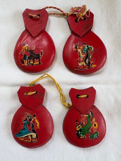 Two Pairs of Vintage Spanish Castinets