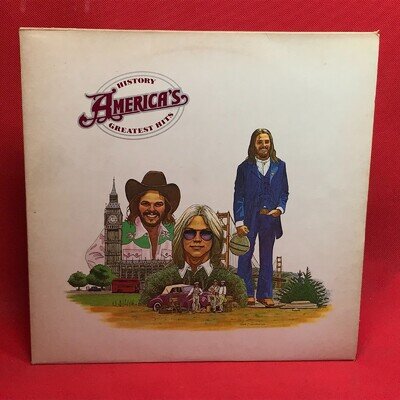 AMERICA History America's Greatest Hits 1975 UK Vinyl LP + INNER Best Of