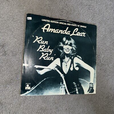 AMANDA LEAR RUN BABY RUN 12 INCH EXTENDED MAXI SINGLE RED VINYL RECORD 2