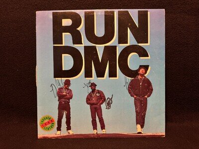 RUN DMC "Tougher Than Leather" 1988 Profile PRO-1265 Signed by All 3. (SS)