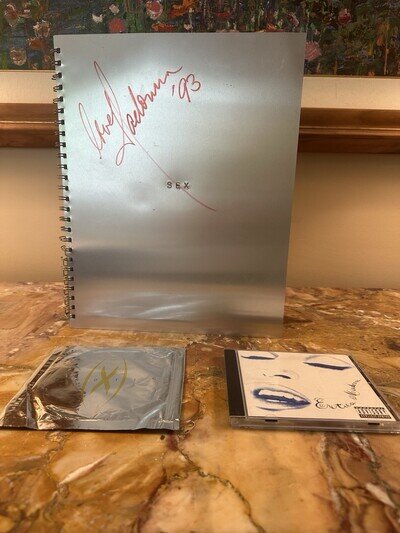 MADONNA SIGNED SEX BOOK AUTOGRAPH + PROMO CD & COMIC US 1992 1st PRINT NUMBERED