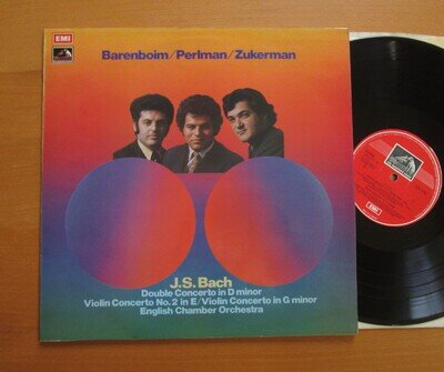 ASD 2783 ED1 Bach Violin Concertos Barenboim Perlman Zukerman 1972 EMI Stereo EX