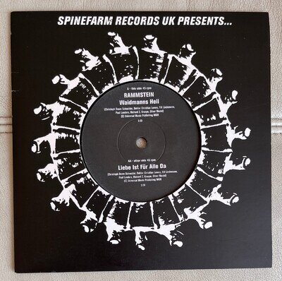 Rammstein - Waidmanns Heil - Rare 7" Single RSD 2011 Only 300 Copies - EX / EX