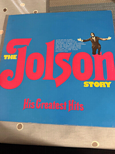 Al Jolson The Jolson Story: His Greatest Hits 12" Black Vinyl LP 1986 Mono
