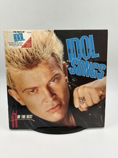 BILLY IDOL SONGS 11 OF THE BEST + Bonus 12” Rare UK Vinyl LP BILTV 1 VG+/VG+