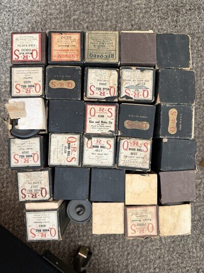 Vintage QRS Player Piano Rolls Lot 25+ Antique Word Rolls Jazz Ragtime Blues