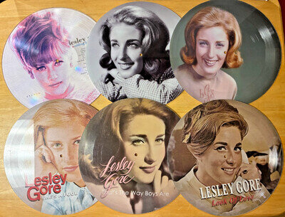 Lesley Gore Lot of 6 Vintage 12" Picture Discs – She’s a Fool / Look of Love