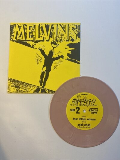 MELVINS With Yo' Heart, Not Yo' Hands-Muted Marbled Pink Vinyl 7" SFTRI 81