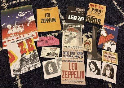 Led Zeppelin Various Repro Posters Ticket Stubs Flyer Photos & The Object