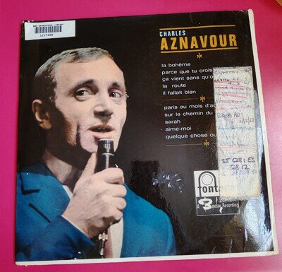 1966 Charles Aznavour- Charles Aznavour Lp Vinyl Record Rare