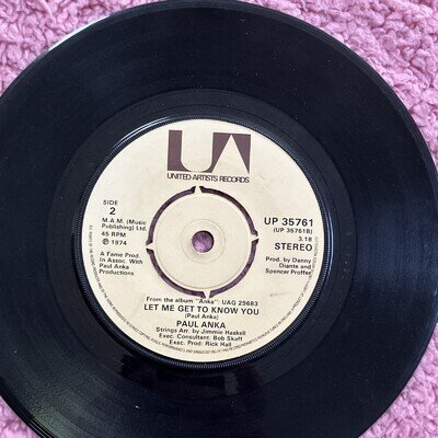 Paul Anka & Odia Coates One Man Woman/One Woman Man 7" 45 Stereo 1974 UP 35761