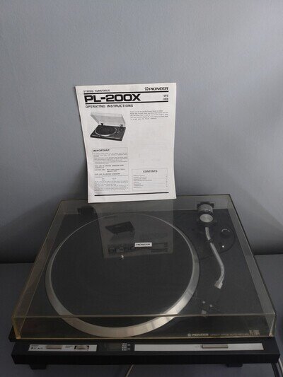 Pioneer PL-200X Turntable Direct Drive Turntable (TESTED/WORKING) (READ INFO)