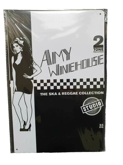 Amy Winehouse B&W Metal Sign Plaque Ska Poster Retro Garage English FREE P&P