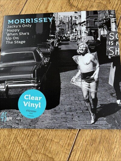 Morrissey Jacky's Only Happy When She's Up On the Stage 7" CLEAR VINYL SINGLE
