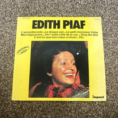 Édith Piaf Edith Piaf 1973 Impact 12" Black Vinyl LP Chanson 33 RPM 6886 102