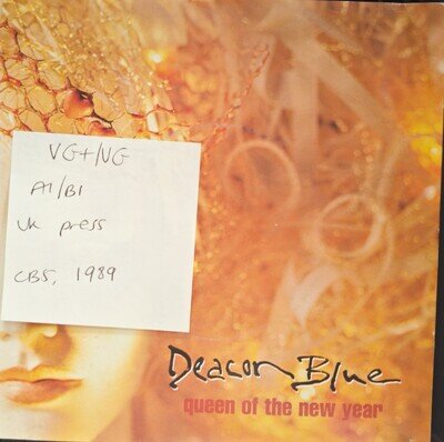 Deacon Blue Queen of The New Year / My America Vinyl Record VG+/VG DEAC11