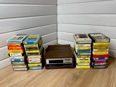 Wien 8TD3 8 Track Stereo Player - Serviced - New Drive Belt + 40 Tapes.