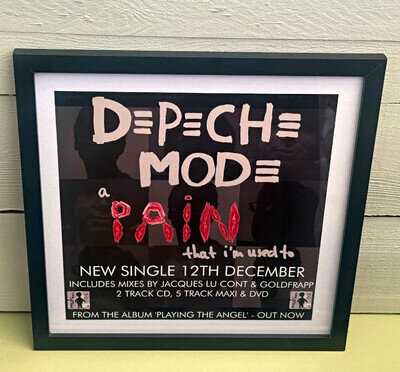 Depeche Mode "A Pain That I'm Used To" Original Framed Promo card poster 2005