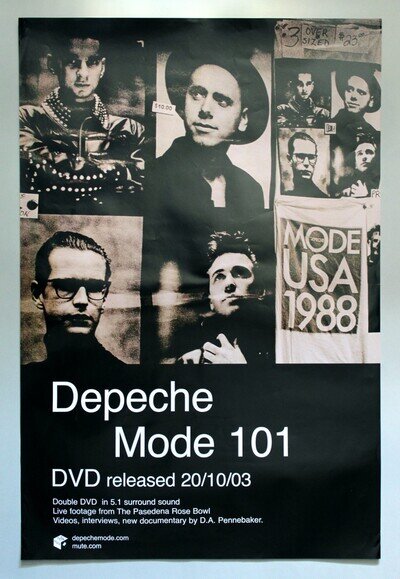 Depeche Mode 101 Original Promo DVD Poster 2003