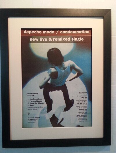 DEPECHE MODE*Condemnation*1993*RARE*ORIGINAL*POSTER*AD*FRAMED*FAST WORLD SHIP