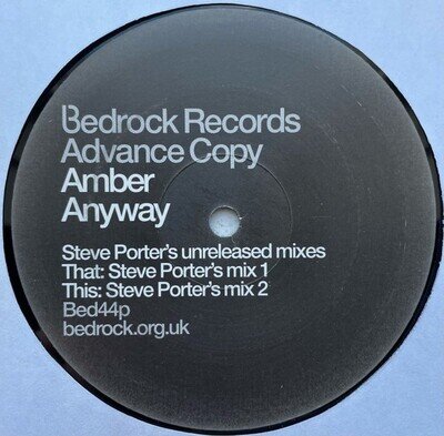 Amber - Anyway (Steve Porter's Unreleased Mixes) - UK Promo 12" Vinyl - 2003 ...