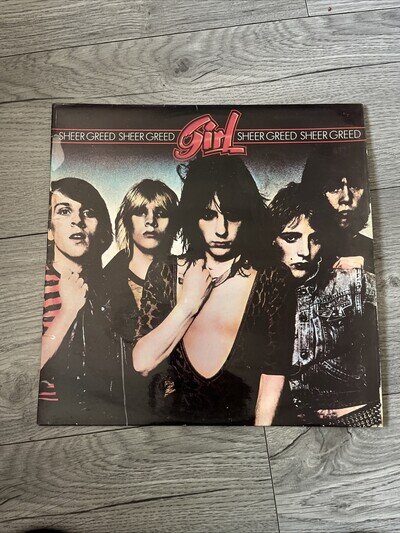 GIRL Sheer Greed Vinyl 1980 Vinyl LP Def Leppard La Guns JETLP224 NM/EX/NM (B6)