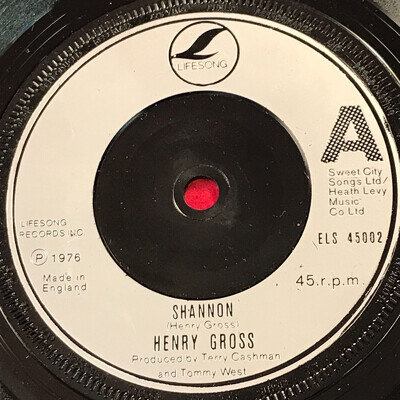 HENRY GROSS Shannon 1976 UK vinyl 7" single Pokey original 45