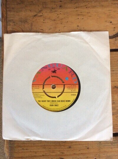 Joan Baez -The Night They Drove Old Dixie Down- 7" Vinyl Single