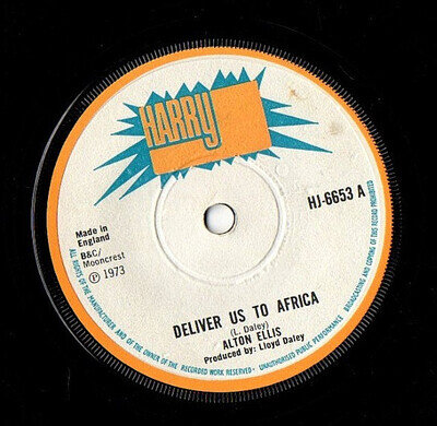 REGGAE CLASSIC - Alton Ellis - Deliver us to Africa .. Vinyl 7" Single ... EX+