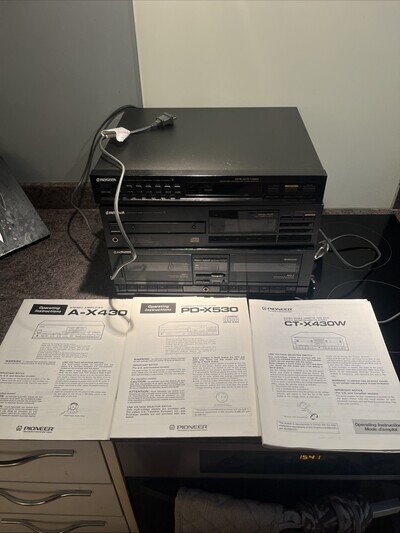 Vintage Pioneer Hi-Fi Stack System Bundle CT-X430W F-X430L PD-X530 Japan