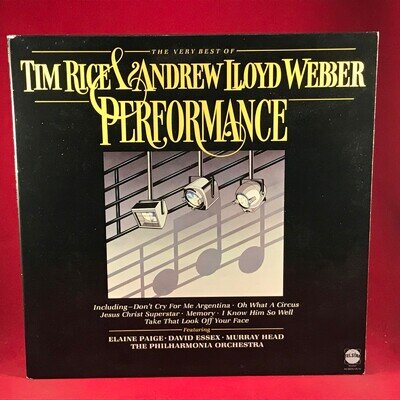 ANDREW LLOYD WEBBER & TIM RICE Performance The Very Best Of 1985 UK Vinyl LP A