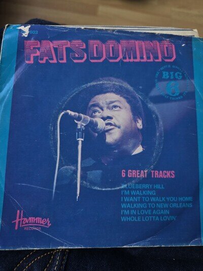 Fats Domino 6 Track 7" Vinyl EP - VG+ Condition - Soul, Blues.