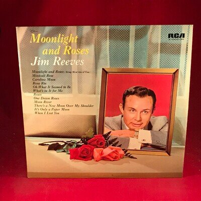 JIM REEVES Moonlight And Roses 1964 UK Vinyl LP One Dozen Roses Chet Atkins