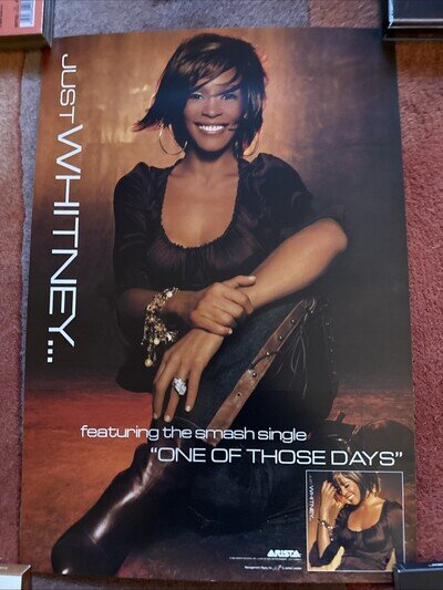 Whitney Houston Just Whitney Promo Poster Cardstock 2 Sided 11x17