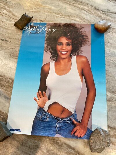 WHITNEY HOUSTON 1986 S/T PROMO POSTER 12x22