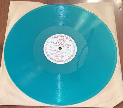 Roy Rogers Dale Evans Christmas On The Plains 1949 Promo Green Vinyl Rare RCA