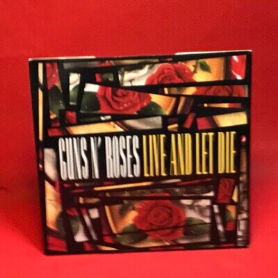 GUNS N ROSES Live And Let Die 1991 UK 7" vinyl single 45 record & original